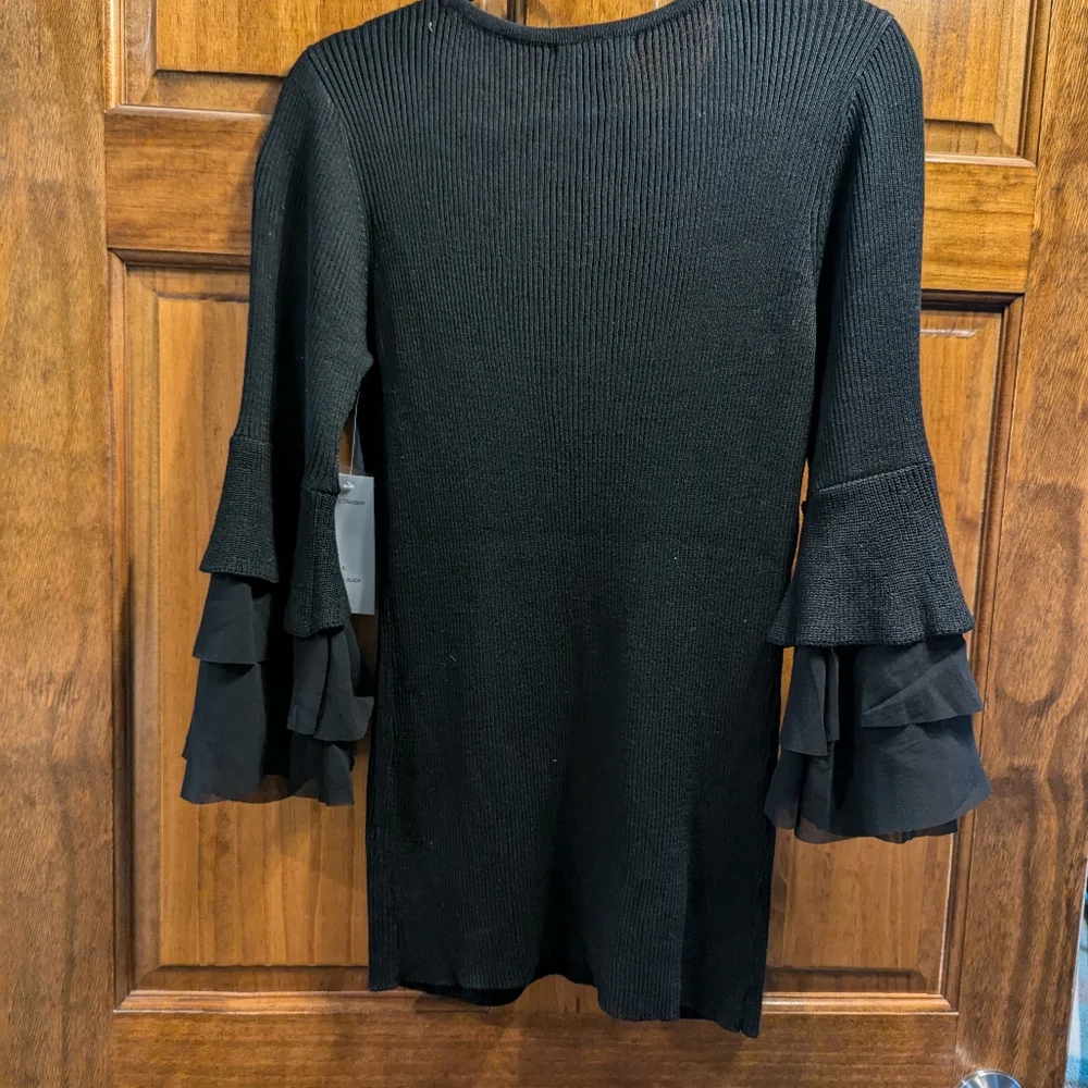 Ruffle Bell Sleeve Sweater - Picture 2 of 8